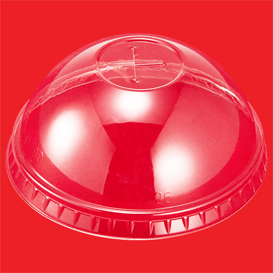 Lid dome for papercup X-hole PET